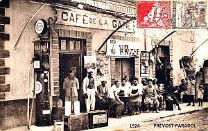 PREVOST-PARADOL - CAFE  DE LE GARE - 1924